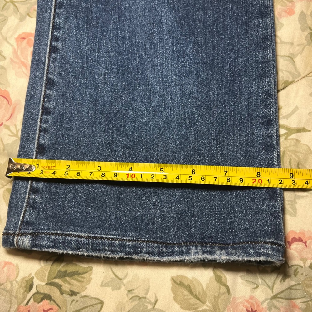 Size 27 Judy Blue High Waist Bootcut Jeans Dark Wash Distressed Hem - Picture 9 of 10